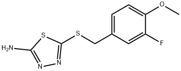 5-(3-Fluoro-4-methoxy-benzylsulfanyl)-[1,3,4]thiadiazol-2-ylamine Structure