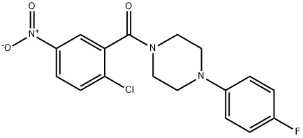 (2-chloro-5-nitrophenyl)-[4-(4-fluorophenyl)piperazin-1-yl]methanone 结构式