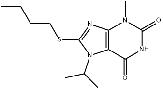 8-(butylthio)-7-isopropyl-3-methyl-3,7-dihydro-1H-purine-2,6-dione Structure