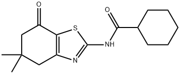 N-(5,5-dimethyl-7-oxo-4,5,6,7-tetrahydrobenzo[d]thiazol-2-yl)cyclohexanecarboxamide Struktur