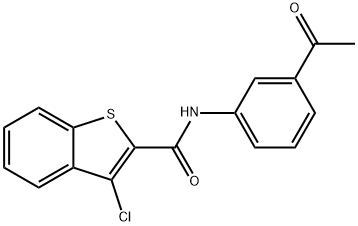 N-(3-acetylphenyl)-3-chlorobenzo[b]thiophene-2-carboxamide Struktur