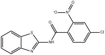 N-(benzo[d]thiazol-2-yl)-4-chloro-2-nitrobenzamide 化学構造式