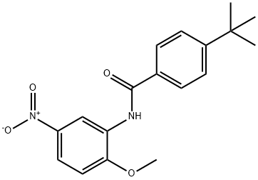 4-(tert-butyl)-N-(2-methoxy-5-nitrophenyl)benzamide 结构式