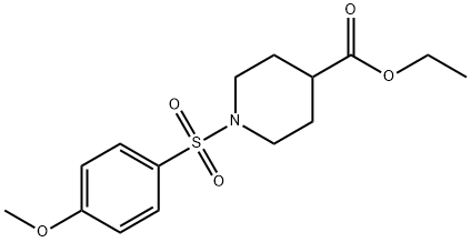 ethyl 1-(4-methoxyphenyl)sulfonylpiperidine-4-carboxylate 结构式