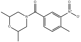 (2,6-dimethylmorpholin-4-yl)-(4-methyl-3-nitrophenyl)methanone,330468-02-5,结构式