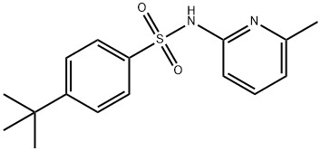 4-tert-butyl-N-(6-methylpyridin-2-yl)benzenesulfonamide 化学構造式