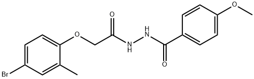 N'-[(4-bromo-2-methylphenoxy)acetyl]-4-methoxybenzohydrazide Structure