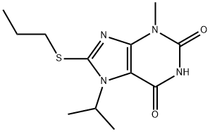 7-isopropyl-3-methyl-8-(propylthio)-3,7-dihydro-1H-purine-2,6-dione|