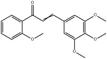 (2E)-1-(2-メトキシフェニル)-3-(3,4,5-トリメトキシフェニル)プロプ-2-エン-1-オン 化学構造式