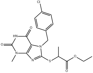 331839-78-2 ethyl 2-((7-(4-chlorobenzyl)-3-methyl-2,6-dioxo-2,3,6,7-tetrahydro-1H-purin-8-yl)thio)propanoate