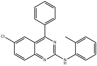 6-chloro-4-phenyl-N-(o-tolyl)quinazolin-2-amine 结构式