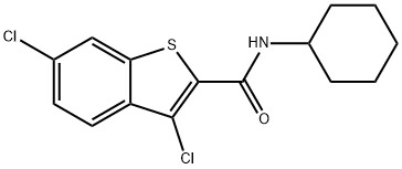 3,6-dichloro-N-cyclohexyl-1-benzothiophene-2-carboxamide Structure