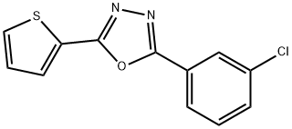 2-(3-chlorophenyl)-5-thiophen-2-yl-1,3,4-oxadiazole Struktur