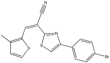 (Z)-2-(4-(4-bromophenyl)thiazol-2-yl)-3-(3-methylthiophen-2-yl)acrylonitrile Structure