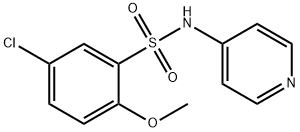 5-chloro-2-methoxy-N-pyridin-4-ylbenzenesulfonamide 化学構造式