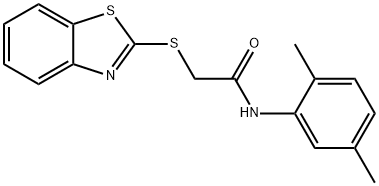 2-(benzo[d]thiazol-2-ylthio)-N-(2,5-dimethylphenyl)acetamide Struktur