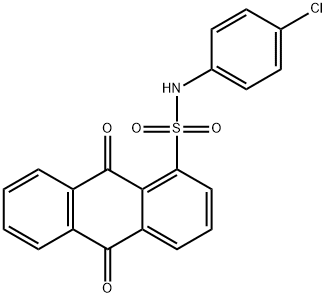 N-(4-chlorophenyl)-9,10-dioxo-9,10-dihydroanthracene-1-sulfonamide,333310-91-1,结构式