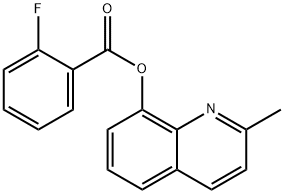 2-methylquinolin-8-yl 2-fluorobenzoate Struktur