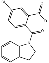 (4-chloro-2-nitrophenyl)-(2,3-dihydroindol-1-yl)methanone Structure