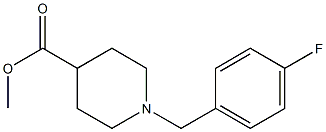 Methyl 1-[(4-fluorophenyl)methyl]piperidine-4-carboxylate 结构式