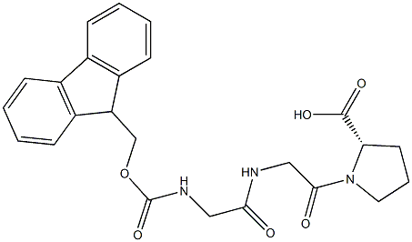 (((9H-芴-9-基)甲氧基)羰基)甘氨酰甘氨酰-L-脯氨酸, 333366-34-0, 结构式