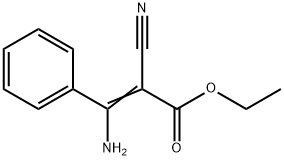 2-Propenoic acid, 3-amino-2-cyano-3-phenyl-, ethyl ester,3336-69-4,结构式