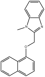 1-methyl-2-((naphthalen-1-yloxy)methyl)-1H-benzo[d]imidazole Struktur