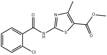 methyl 2-[(2-chlorobenzoyl)amino]-4-methyl-1,3-thiazole-5-carboxylate|