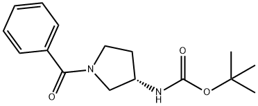 (S)-tert-Butyl 1-benzoylpyrrolidin-3-ylcarbamate Structure