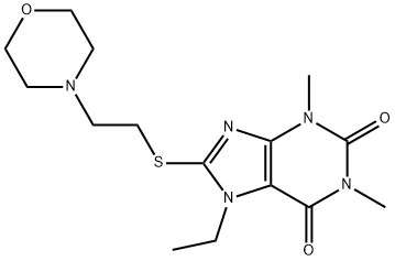 7-ethyl-1,3-dimethyl-8-((2-morpholinoethyl)thio)-3,7-dihydro-1H-purine-2,6-dione|