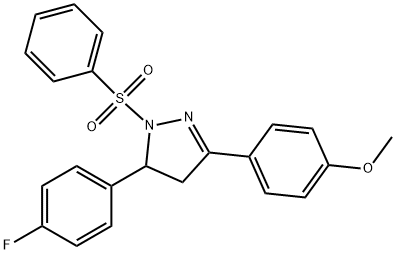 5-(4-fluorophenyl)-3-(4-methoxyphenyl)-1-(phenylsulfonyl)-4,5-dihydro-1H-pyrazole Structure