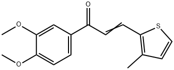 (2E)-1-(3,4-dimethoxyphenyl)-3-(3-methylthiophen-2-yl)prop-2-en-1-one 结构式