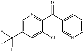 (3-chloro-5-(trifluoromethyl)pyridin-2-yl)(pyridin-3-yl)methanone Struktur