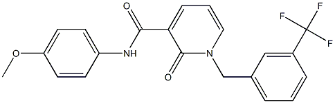 N-(4-methoxyphenyl)-2-oxo-1-[[3-(trifluoromethyl)phenyl]methyl]pyridine-3-carboxamide 结构式