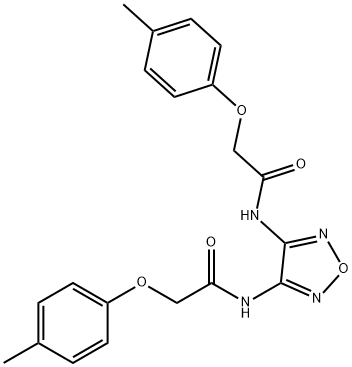 N,N'-1,2,5-oxadiazole-3,4-diylbis[2-(4-methylphenoxy)acetamide] Structure