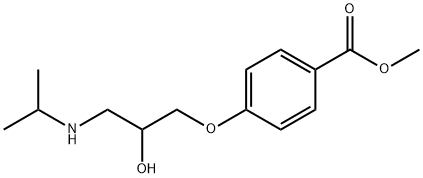 4-(2-HYDROXY-3-ISOPROPYLAMINO-PROPOXY)-BENZOIC ACID METHYL ESTER 化学構造式