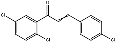 (2E)-3-(4-chlorophenyl)-1-(2,5-dichlorophenyl)prop-2-en-1-one, 341965-90-0, 结构式
