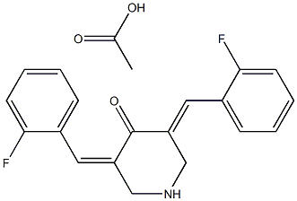 4-Piperidinone, 3,5-bis[(2-fluorophenyl)methylene]-, acetate 结构式
