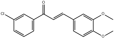 (2E)-1-(3-chlorophenyl)-3-(3,4-dimethoxyphenyl)prop-2-en-1-one Structure