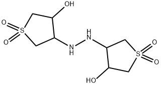 4,4-hydrazine-1,2-diylbis(tetrahydrothiophene-3-ol) 1,1,1,1-tetraoxide Structure