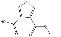 3,4-Furandicarboxylicacid, 3-ethyl ester Struktur