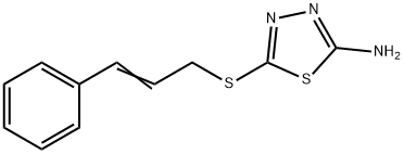 5-{[(2E)-3-phenylprop-2-en-1-yl]sulfanyl}-1,3,4-thiadiazol-2-amine 结构式