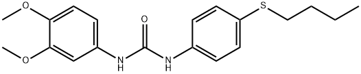 1-(4-butylsulfanylphenyl)-3-(3,4-dimethoxyphenyl)urea Structure