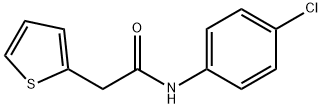 N-(4-chlorophenyl)-2-(thiophen-2-yl)acetamide 化学構造式