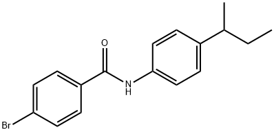 4-bromo-N-(4-butan-2-ylphenyl)benzamide,346690-29-7,结构式