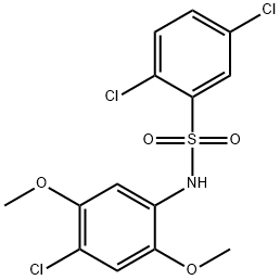 2,5-dichloro-N-(4-chloro-2,5-dimethoxyphenyl)benzenesulfonamide Structure