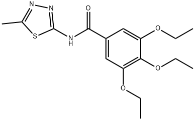 3,4,5-triethoxy-N-(5-methyl-1,3,4-thiadiazol-2-yl)benzamide 结构式