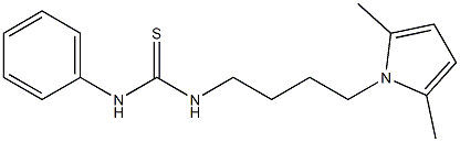 1-[4-(2,5-dimethylpyrrol-1-yl)butyl]-3-phenylthiourea 结构式