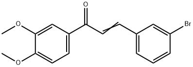 (2E)-3-(3-bromophenyl)-1-(3,4-dimethoxyphenyl)prop-2-en-1-one 化学構造式