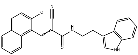 (E)-2-cyano-N-[2-(1H-indol-3-yl)ethyl]-3-(2-methoxynaphthalen-1-yl)prop-2-enamide Structure